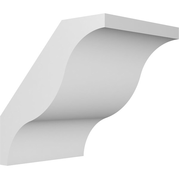 Ekena Millwork 5-in. W x 6-in. D x 6-in. H Funston Architectural Grade PVC Knee Brace BRCP05X06X06FST - main